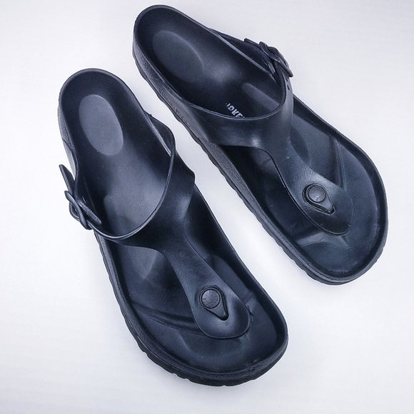 🌸 Birkenstock | Black Sandals‎ size 10 - Picture 1 of 12